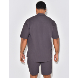 Ensmble short et chemise côtelé