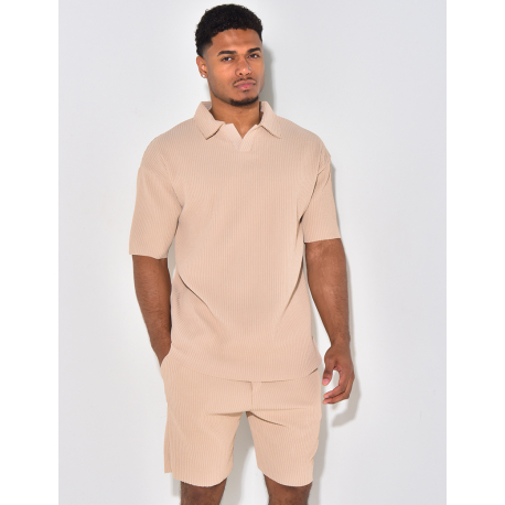 Ensemble short et polo côtelé Ensemble short et polo côtelé