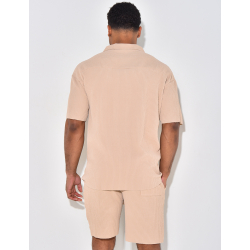 Ensemble short et polo côtelé Ensemble short et polo côtelé