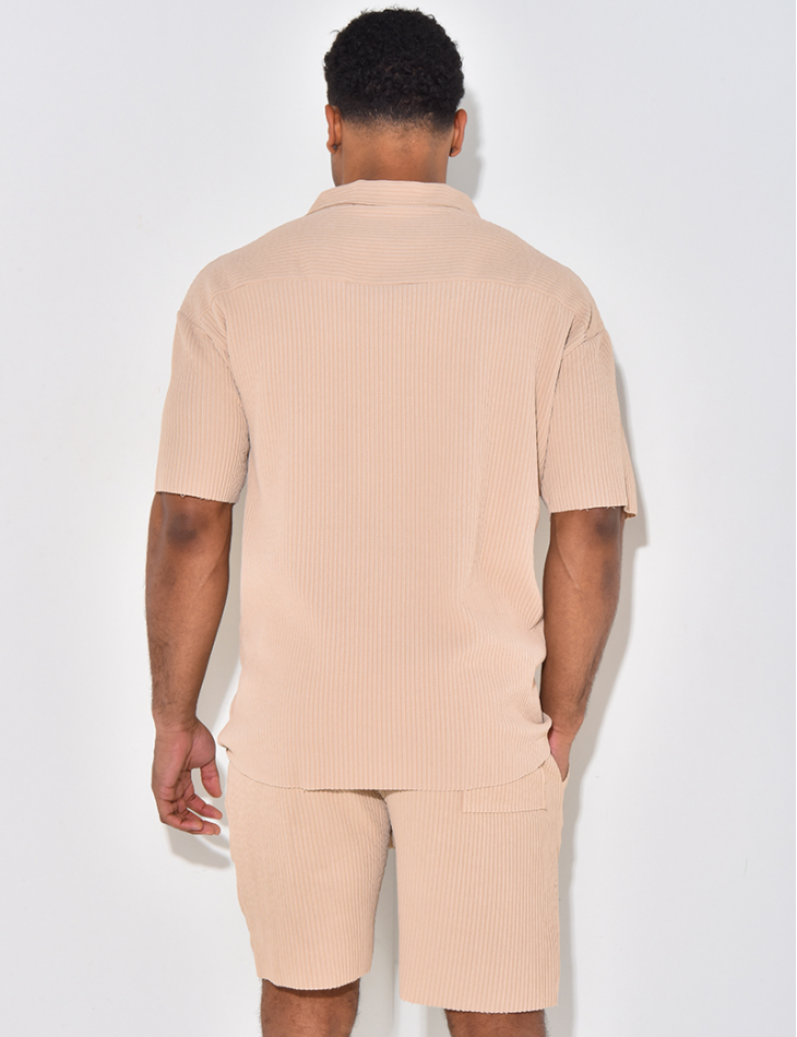 Ensemble short et polo côtelé Ensemble short et polo côtelé