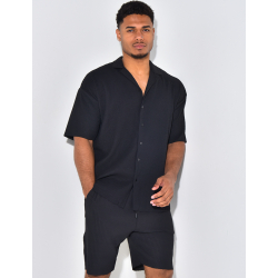 Ensmble short et chemise côtelé Ensmble short et chemise côtelé