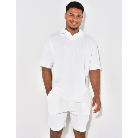 Ensemble short et polo côtelé Ensemble short et polo côtelé