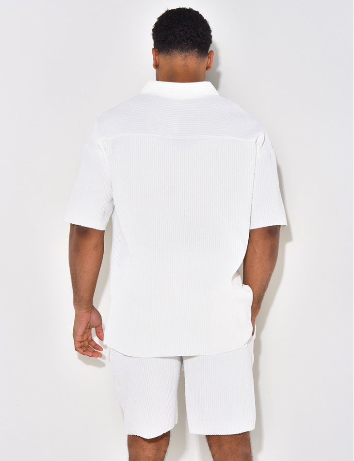 Ensemble short et polo côtelé Ensemble short et polo côtelé