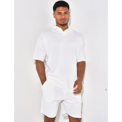 Ensemble short et polo côtelé Ensemble short et polo côtelé
