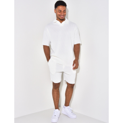 Ensemble short et polo côtelé Ensemble short et polo côtelé