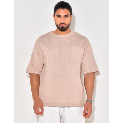 T-shirt à poche ajouré T-shirt à poche ajouré