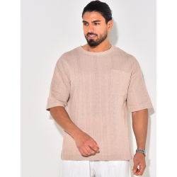 T-shirt à poche ajouré T-shirt à poche ajouré