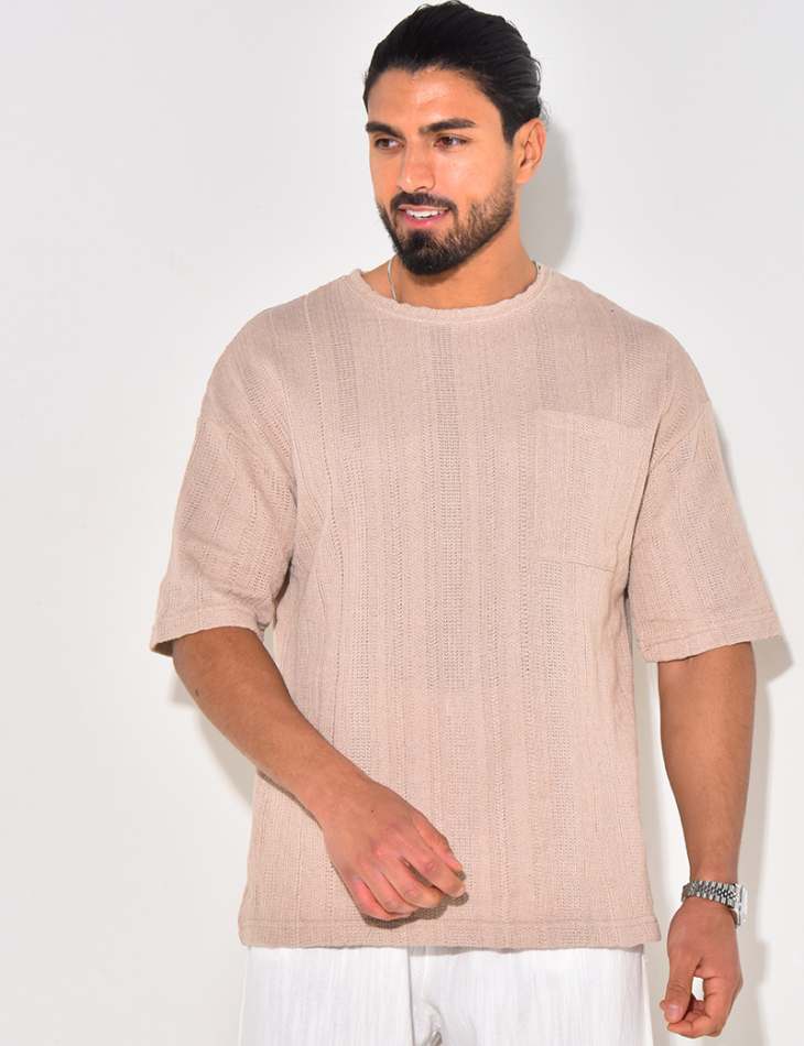 T-shirt à poche ajouré T-shirt à poche ajouré