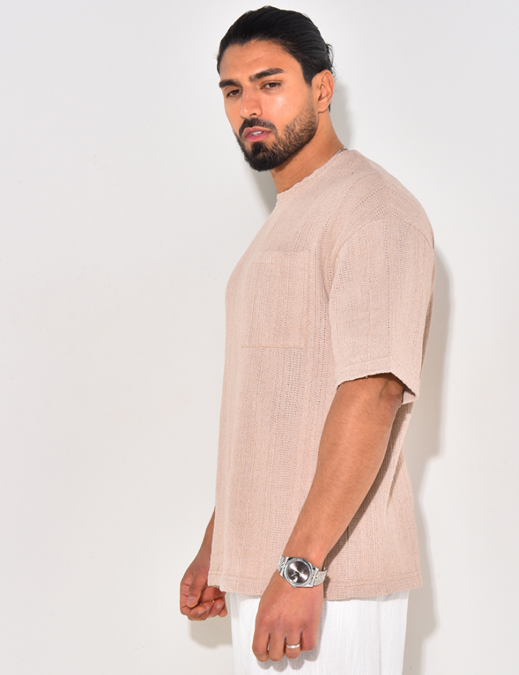 T-shirt à poche ajouré T-shirt à poche ajouré