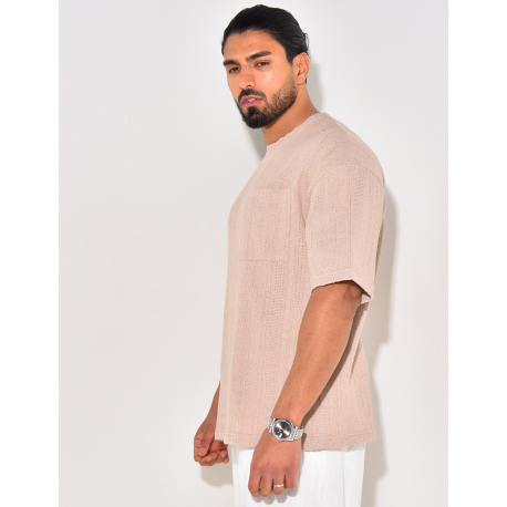 T-shirt à poche ajouré T-shirt à poche ajouré