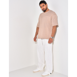 T-shirt à poche ajouré T-shirt à poche ajouré