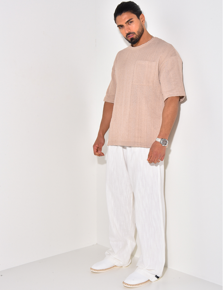 T-shirt à poche ajouré T-shirt à poche ajouré