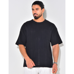 T-shirt à poche ajouré T-shirt à poche ajouré