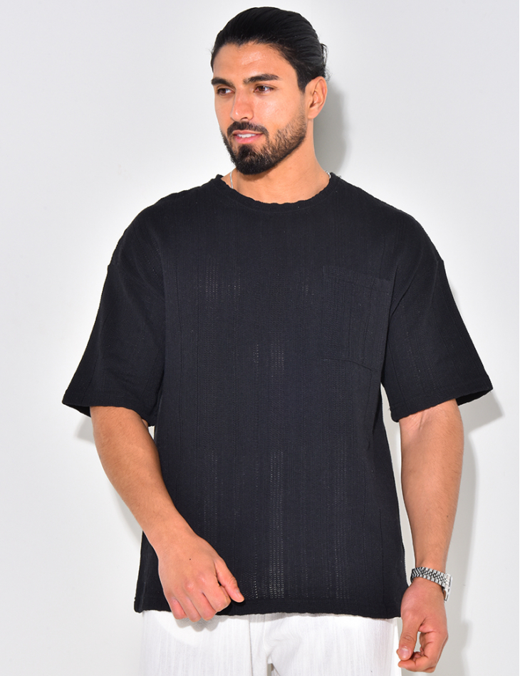 T-shirt à poche ajouré T-shirt à poche ajouré