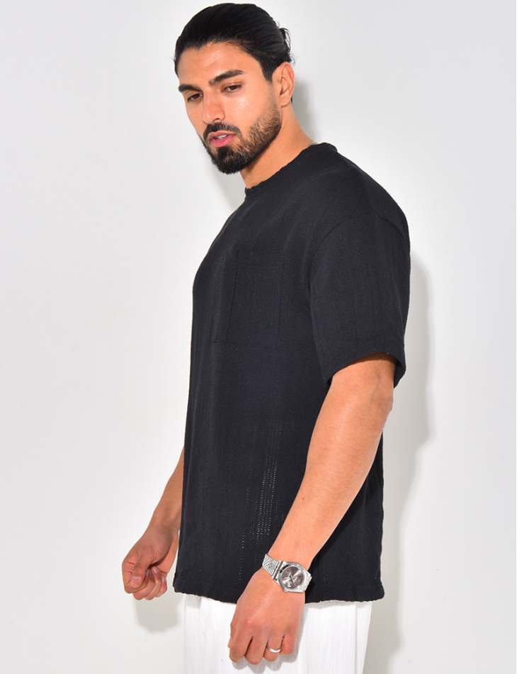 T-shirt à poche ajouré T-shirt à poche ajouré