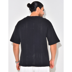 T-shirt à poche ajouré T-shirt à poche ajouré