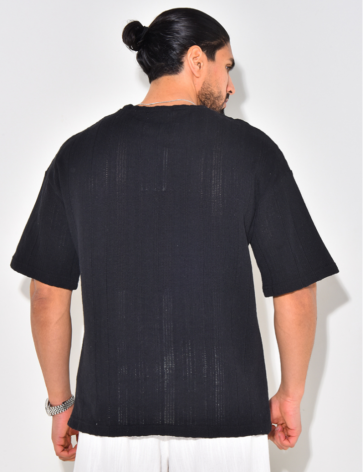 T-shirt à poche ajouré T-shirt à poche ajouré