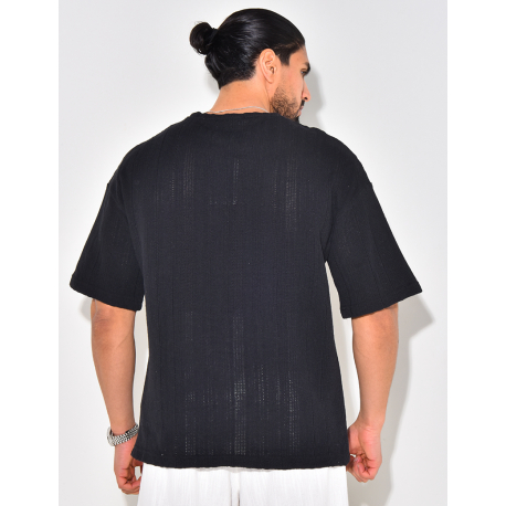 T-shirt à poche ajouré T-shirt à poche ajouré