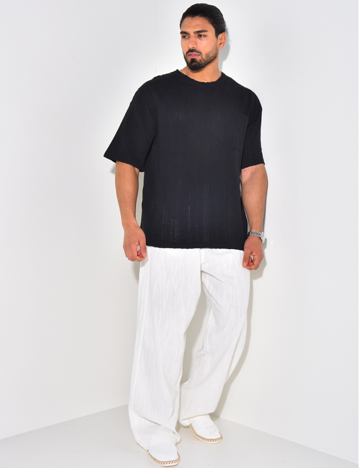 T-shirt à poche ajouré T-shirt à poche ajouré