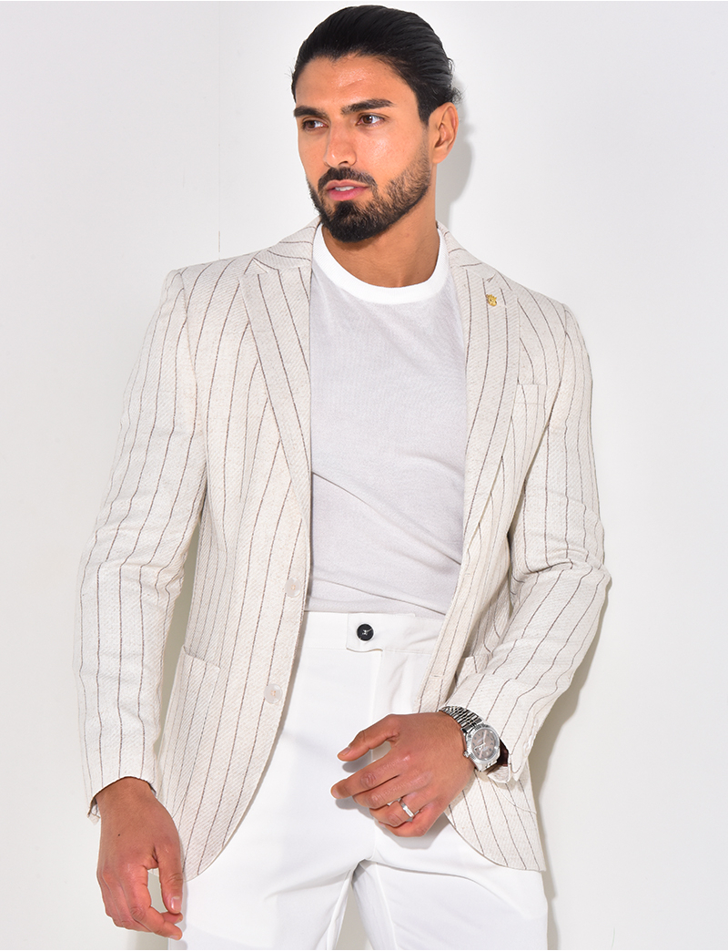 Veste de costume à rayures