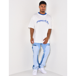 T-shirt à col côtelé  T-shirt à col côtelé