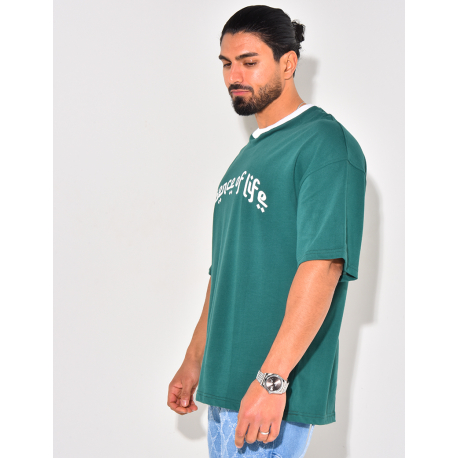 T-shirt à col côtelé T-shirt à col côtelé