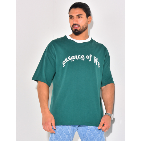 T-shirt à col côtelé T-shirt à col côtelé