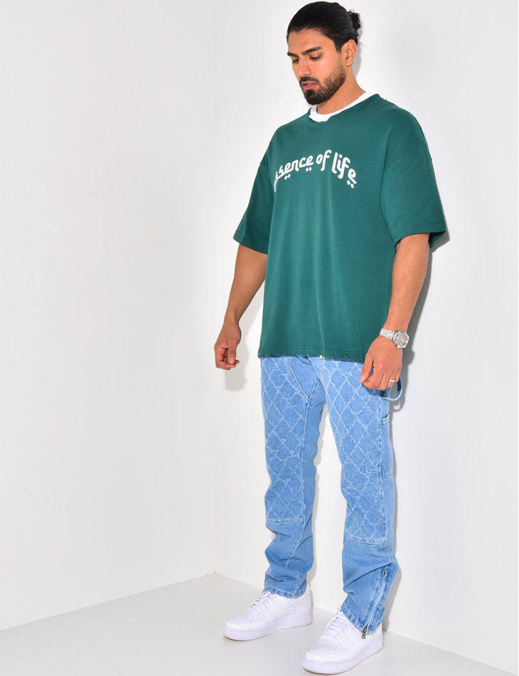 T-shirt à col côtelé T-shirt à col côtelé