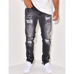 Jeans zippé déchiré Jeans zippé déchiré