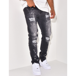 Jeans zippé déchiré Jeans zippé déchiré