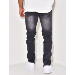 Jeans zippé déchiré Jeans zippé déchiré