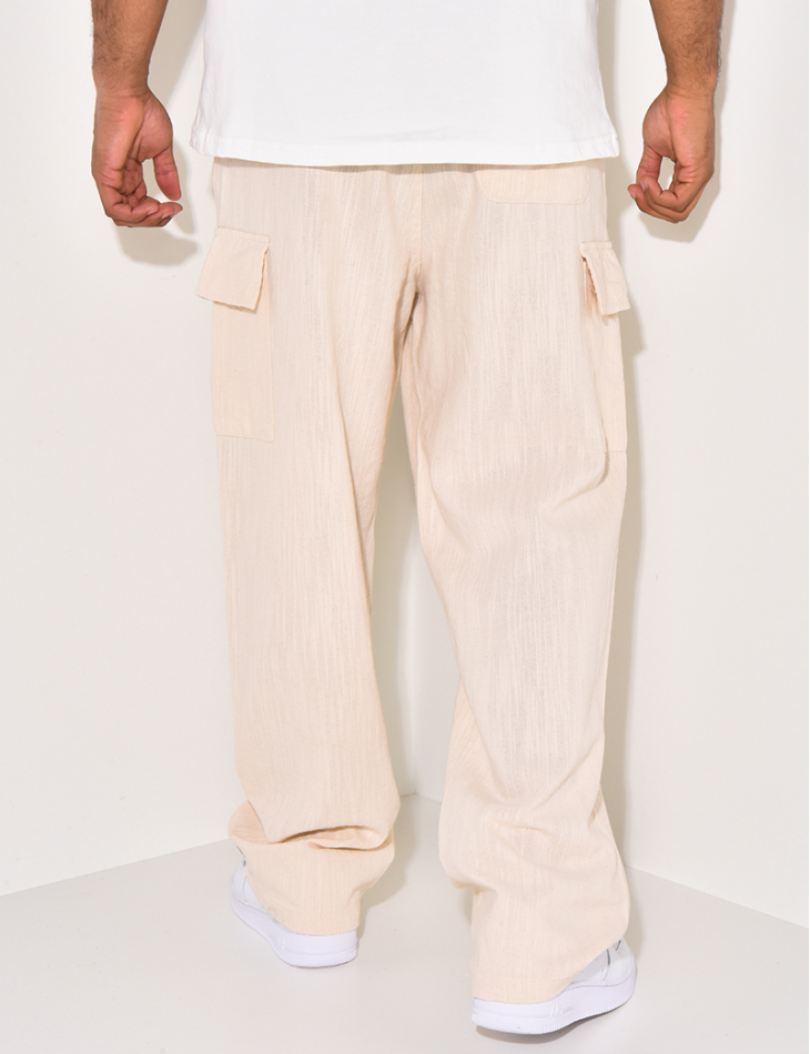 Pantalon cargo en lin Pantalon cargo en lin