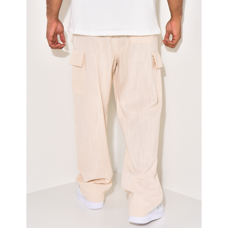 Pantalon cargo en lin Pantalon cargo en lin