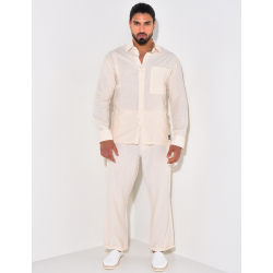 Ensemble pantalon et chemise en lin Ensemble pantalon et chemise en lin