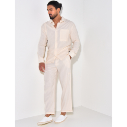 Ensemble pantalon et chemise en lin Ensemble pantalon et chemise en lin