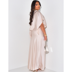 Ensemble robe et cape en satin Ensemble robe et cape en satin