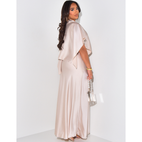 Ensemble robe et cape en satin Ensemble robe et cape en satin