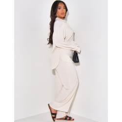 Ensemble pantalon droit et chemise ample en lin Ensemble pantalon droit et chemise ample en lin