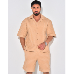 Ensemble short et chemise texturé Ensemble short et chemise texturé