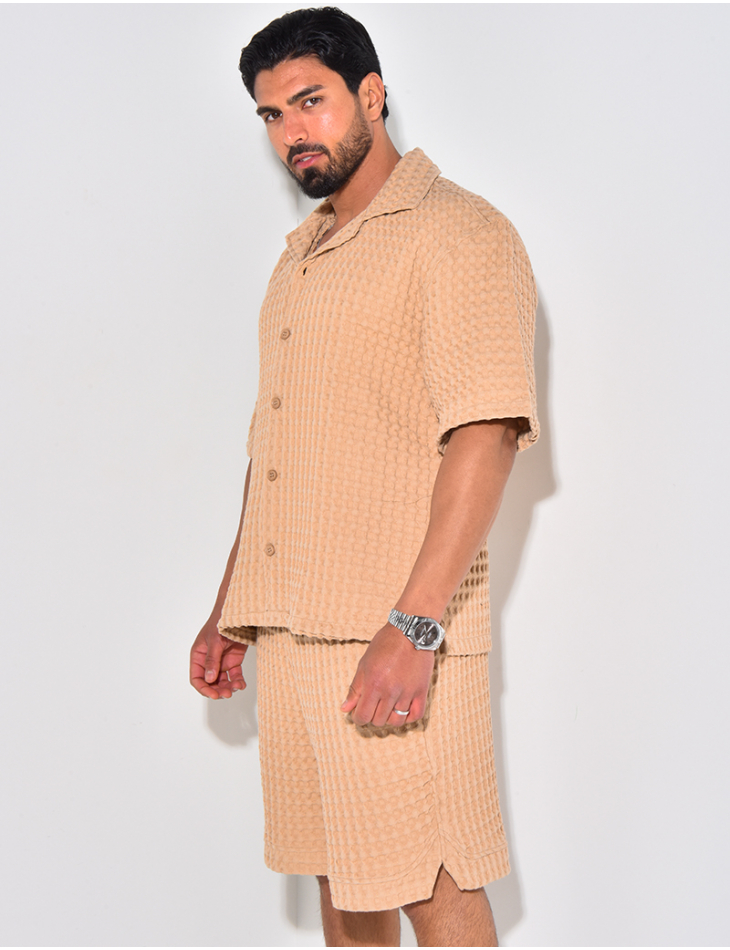 Ensemble short et chemise texturé Ensemble short et chemise texturé