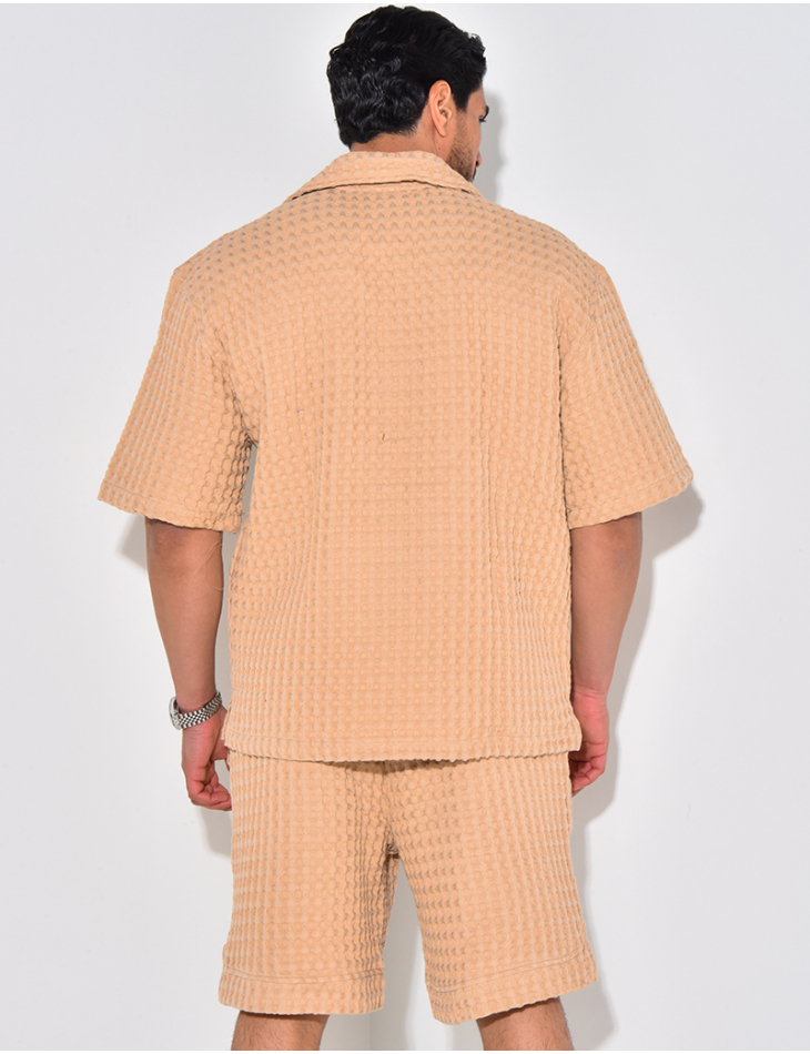 Ensemble short et chemise texturé Ensemble short et chemise texturé