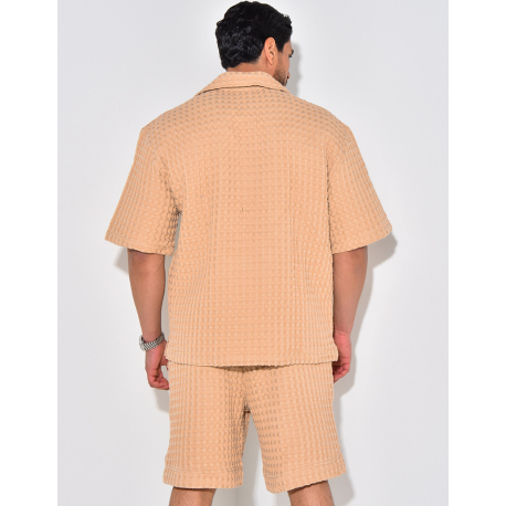Ensemble short et chemise texturé Ensemble short et chemise texturé