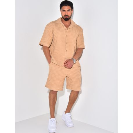 Ensemble short et chemise texturé Ensemble short et chemise texturé