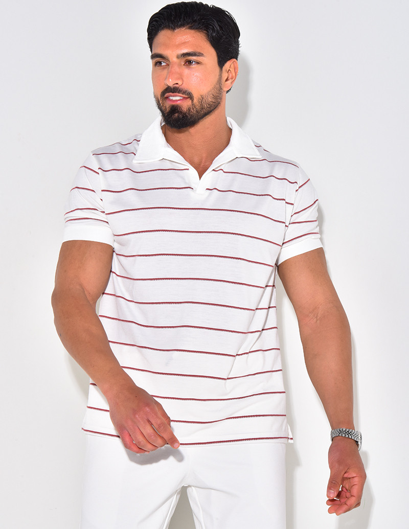 Polo manches courtes à rayures