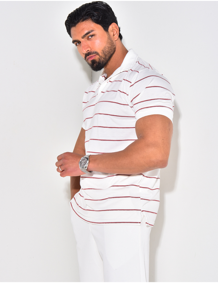 Polo manches courtes à rayures