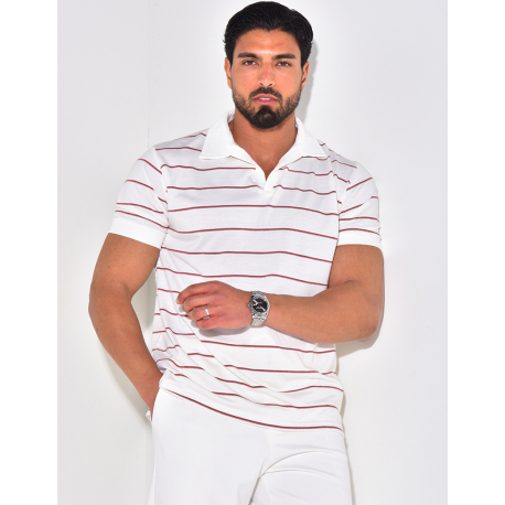 Polo manches courtes à rayures