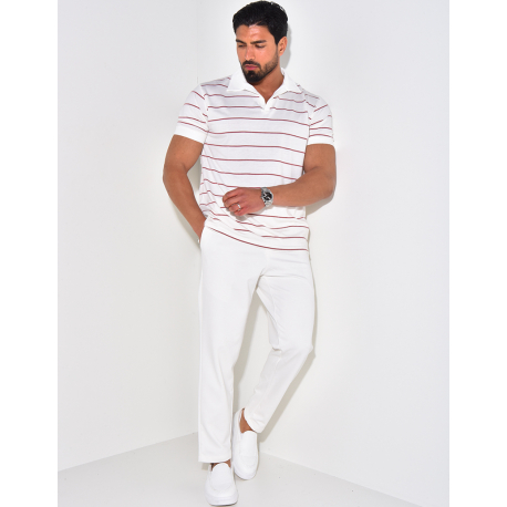 Polo manches courtes à rayures