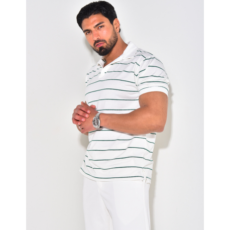 Polo manches courtes à rayures