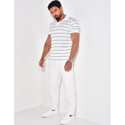 Polo manches courtes à rayures