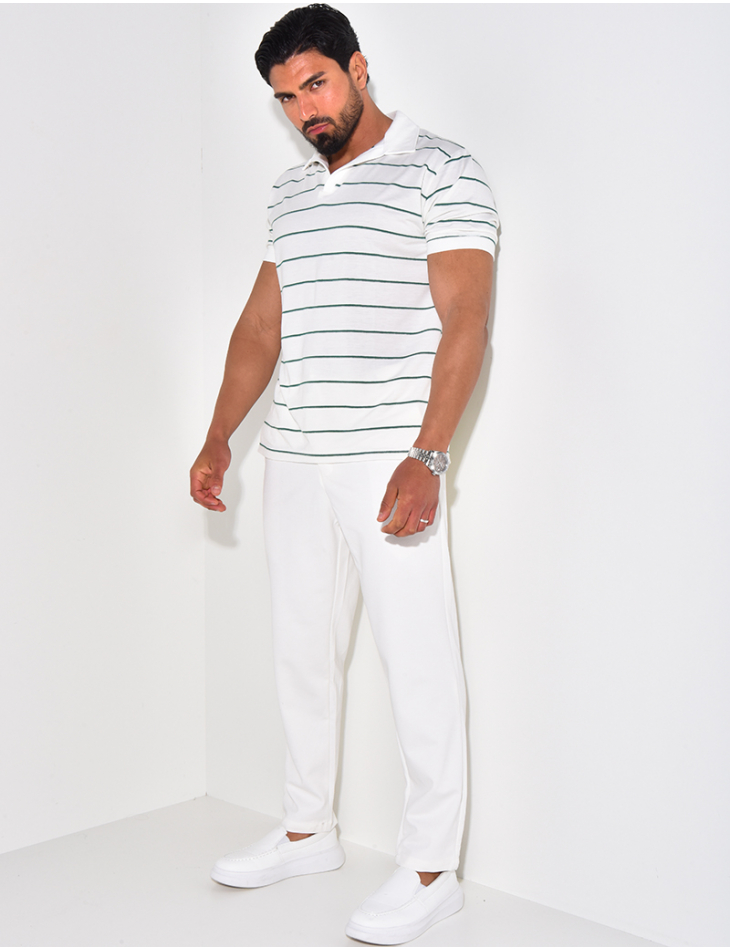 Polo manches courtes à rayures